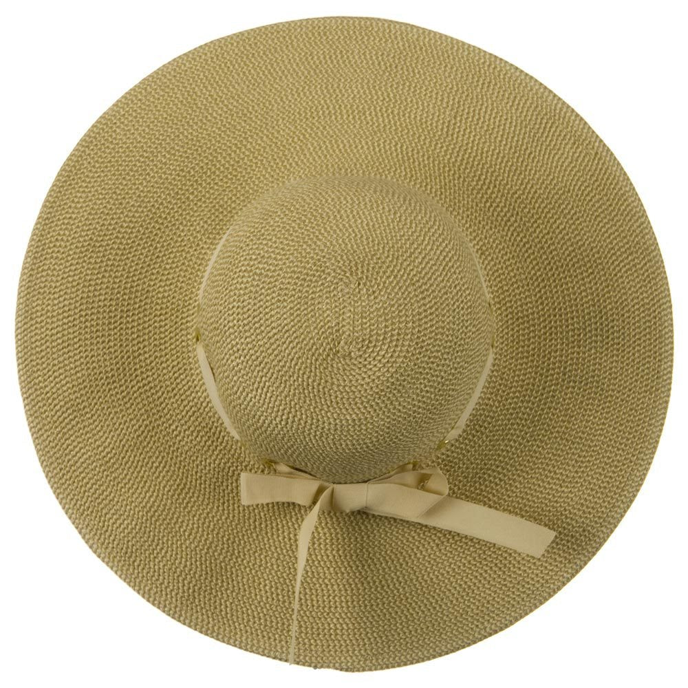 UPF 50+ Wide Flat Brim Black Trim Hat
