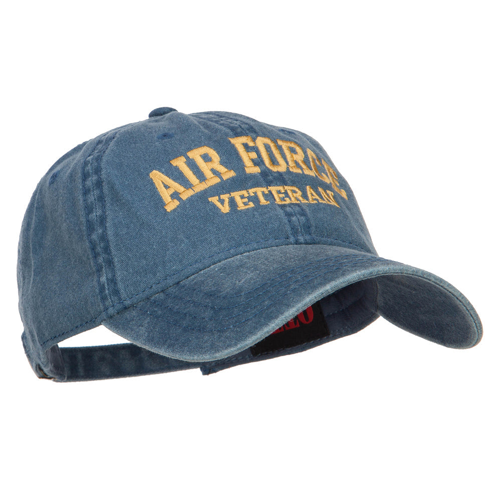 Air Force Veteran Letters Embroidered Washed Cap