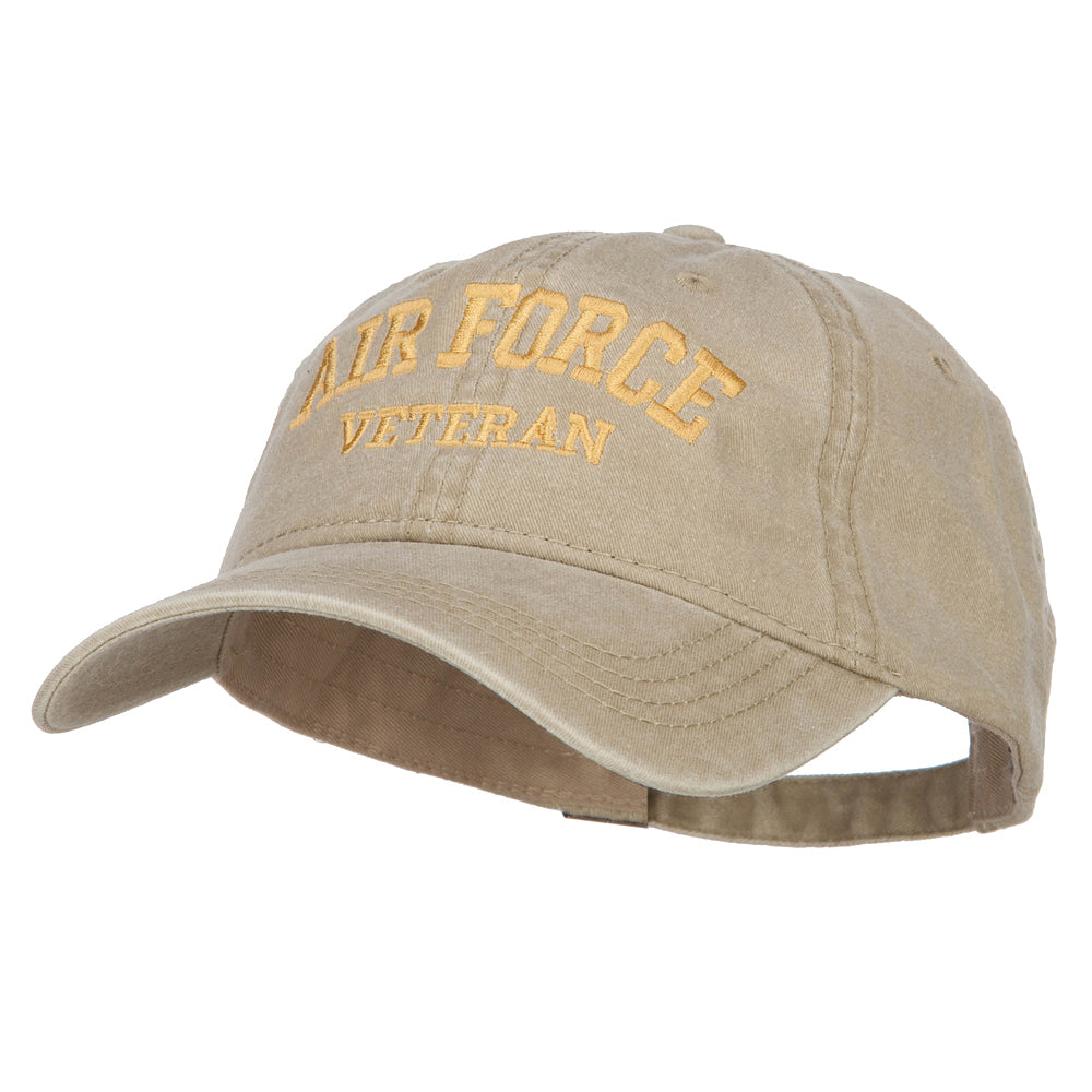 Air Force Veteran Letters Embroidered Washed Cap