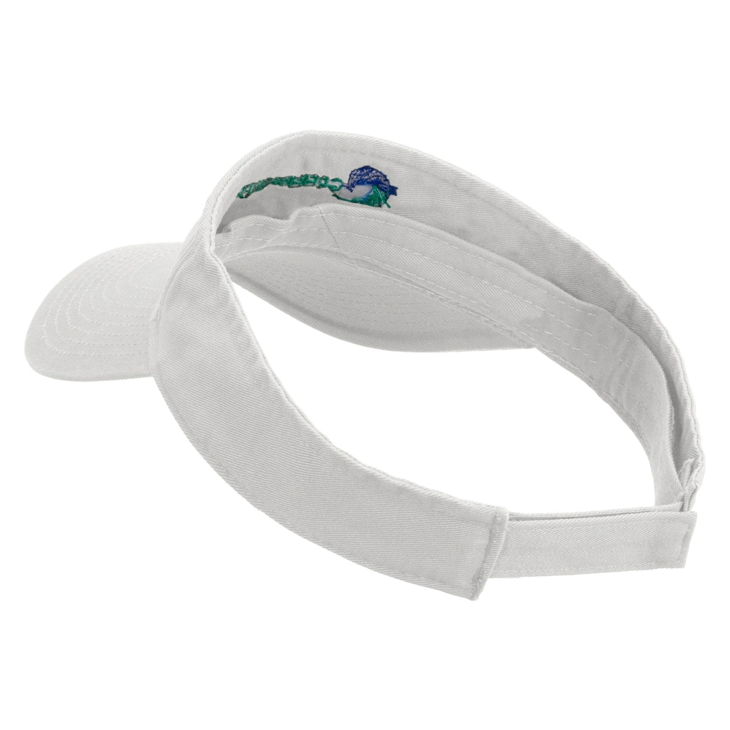 Green Power Embroidered Pro Style Cotton Twill Washed Visor