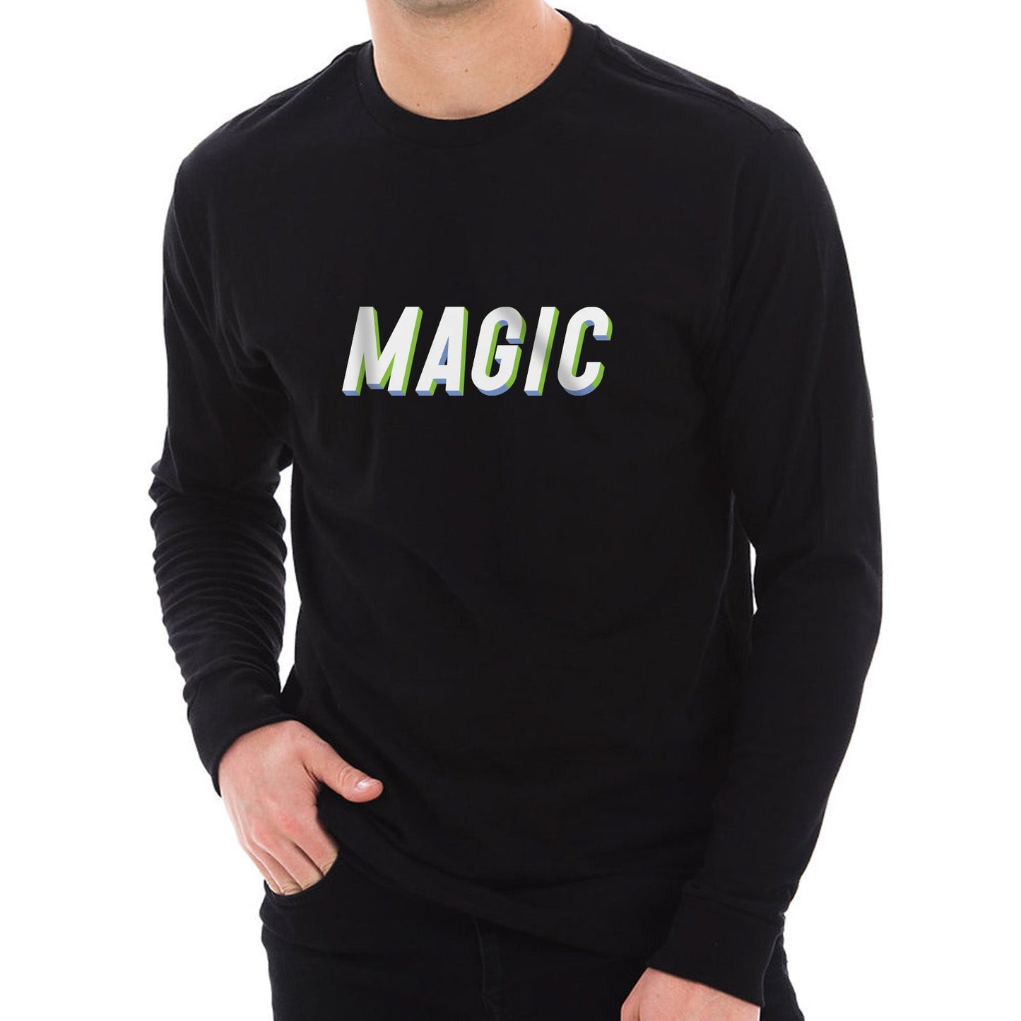 Magic Graphic Long Sleeve Crewneck Tee