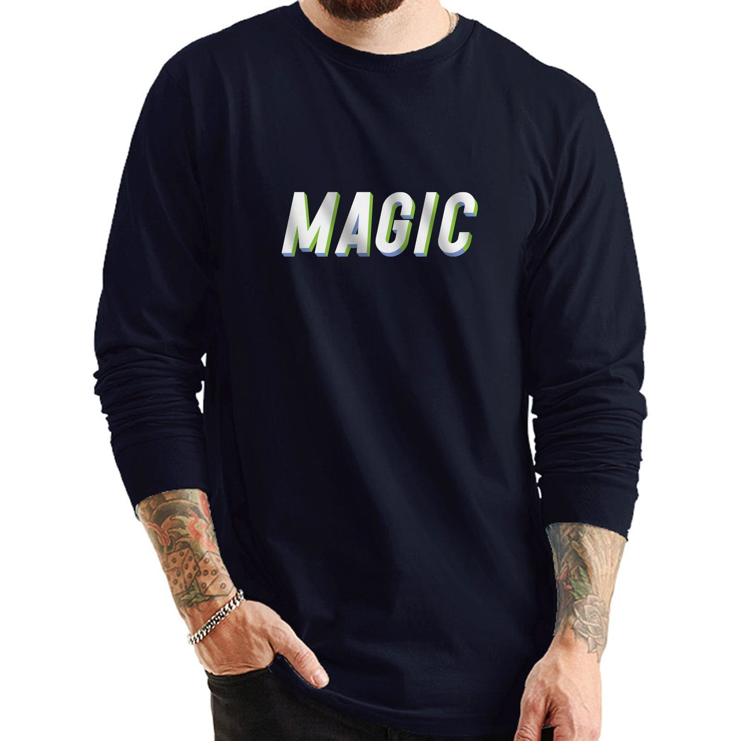 Magic Graphic Long Sleeve Crewneck Tee