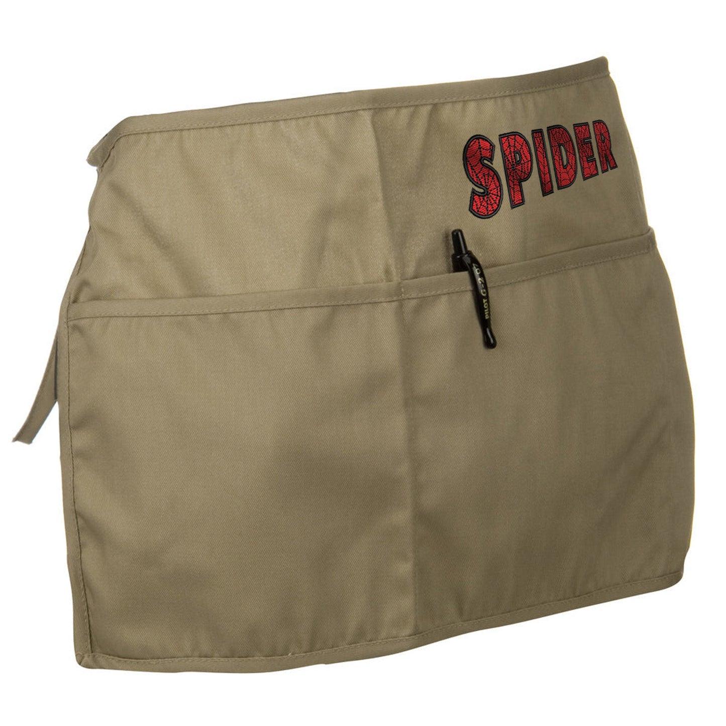 Spider Font Embroidered 3 Pockets Chef's Apron