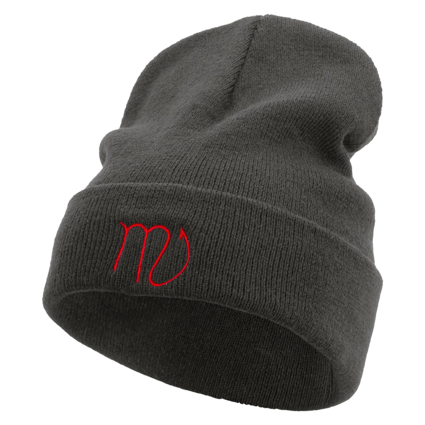 Scorpius Astrology Embroidered Big Size Acrylic Long Beanies