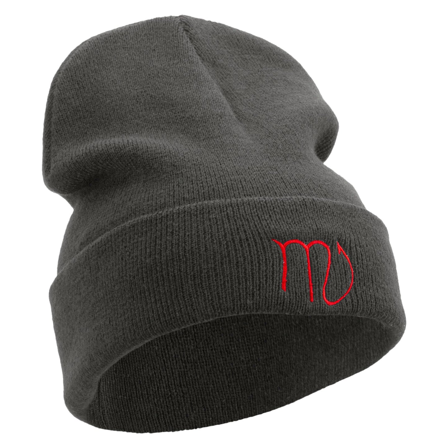 Scorpius Astrology Embroidered Big Size Acrylic Long Beanies