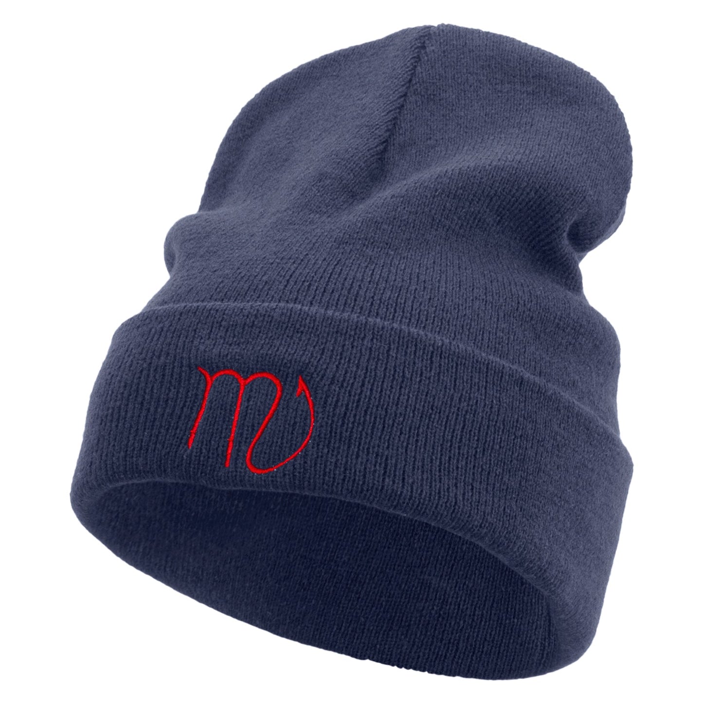 Scorpius Astrology Embroidered Big Size Acrylic Long Beanies