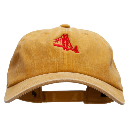 Golden Bridge  Embroidered Unstructured Cotton Cap
