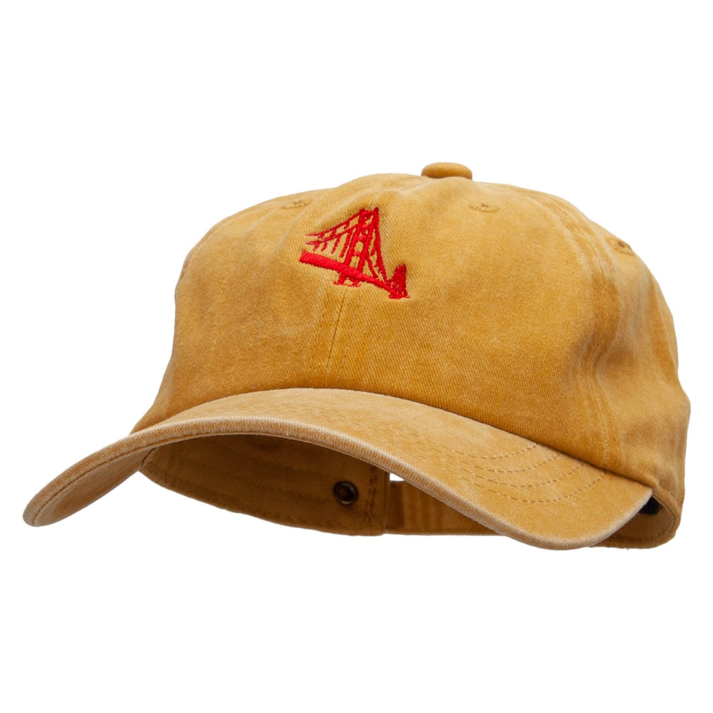 Golden Bridge  Embroidered Unstructured Cotton Cap