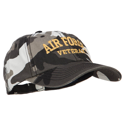 Air Force Veteran Letters Embroidered Camo Cap