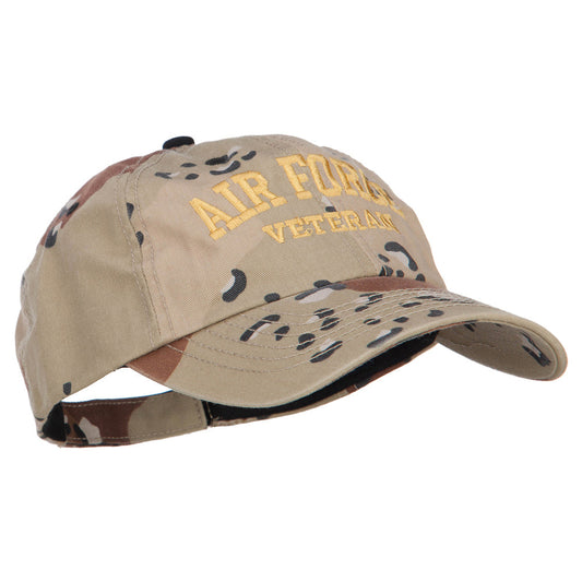 Air Force Veteran Letters Embroidered Camo Cap
