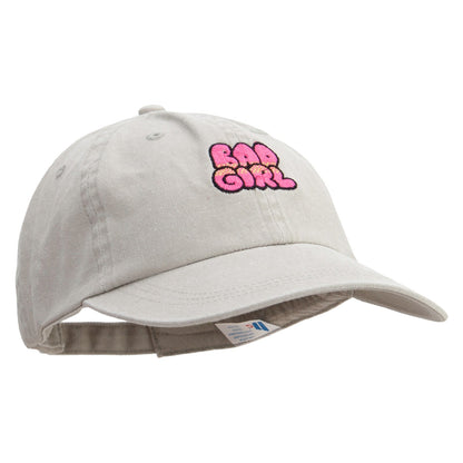 Bad Girl Embroidered Pigment Dyed Wash Cap