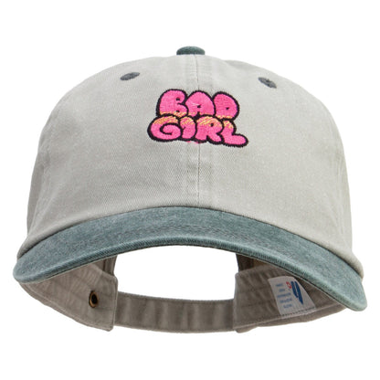 Bad Girl Embroidered Pigment Dyed Wash Cap