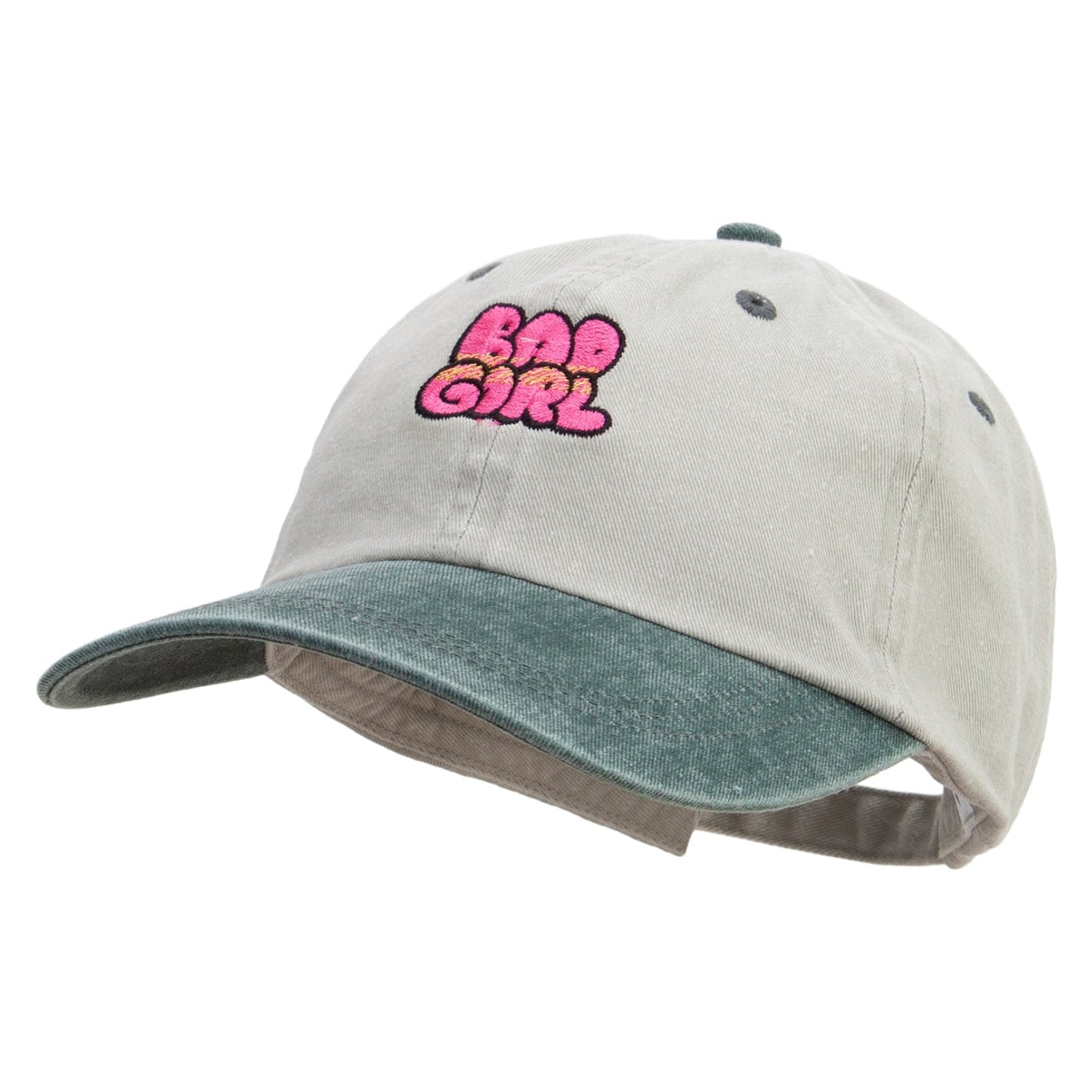 Bad Girl Embroidered Pigment Dyed Wash Cap