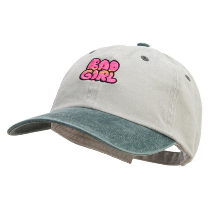 Bad Girl Embroidered Pigment Dyed Wash Cap