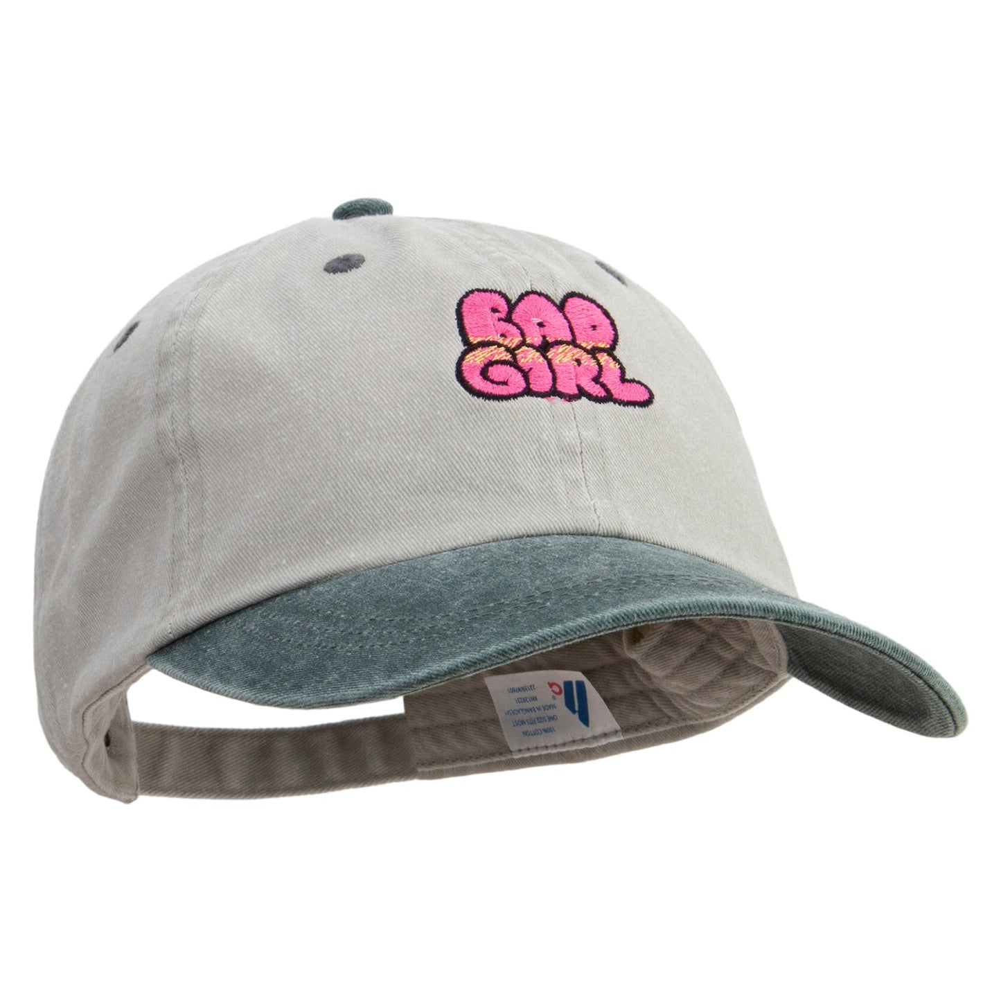 Bad Girl Embroidered Pigment Dyed Wash Cap