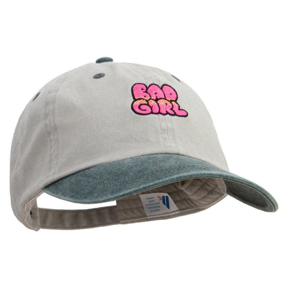 Bad Girl Embroidered Pigment Dyed Wash Cap