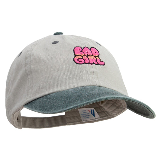 Bad Girl Embroidered Pigment Dyed Wash Cap