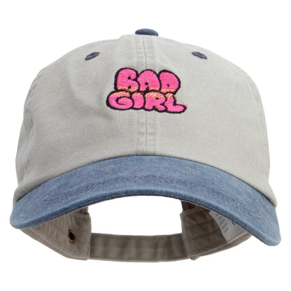 Bad Girl Embroidered Pigment Dyed Wash Cap