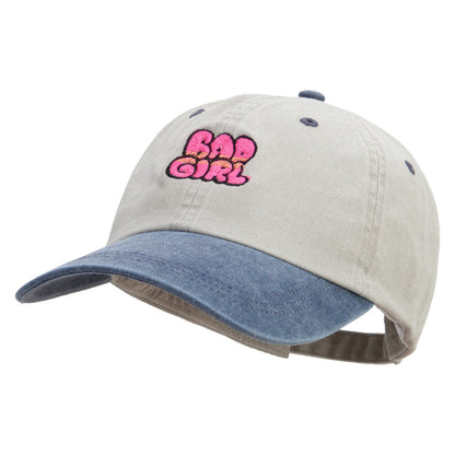 Bad Girl Embroidered Pigment Dyed Wash Cap