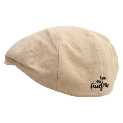 You Are Awesome Embroidered Men's Linen Ivy Cap