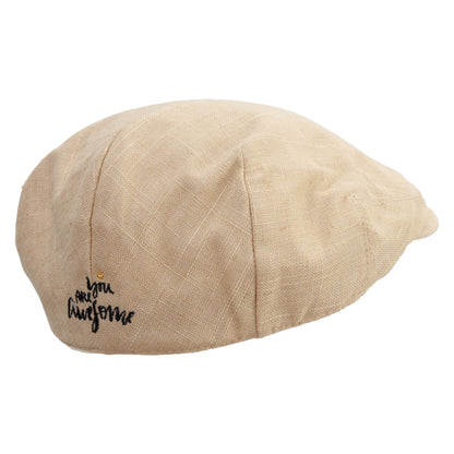 You Are Awesome Embroidered Men's Linen Ivy Cap