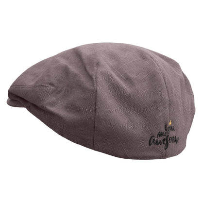 You Are Awesome Embroidered Men's Linen Ivy Cap