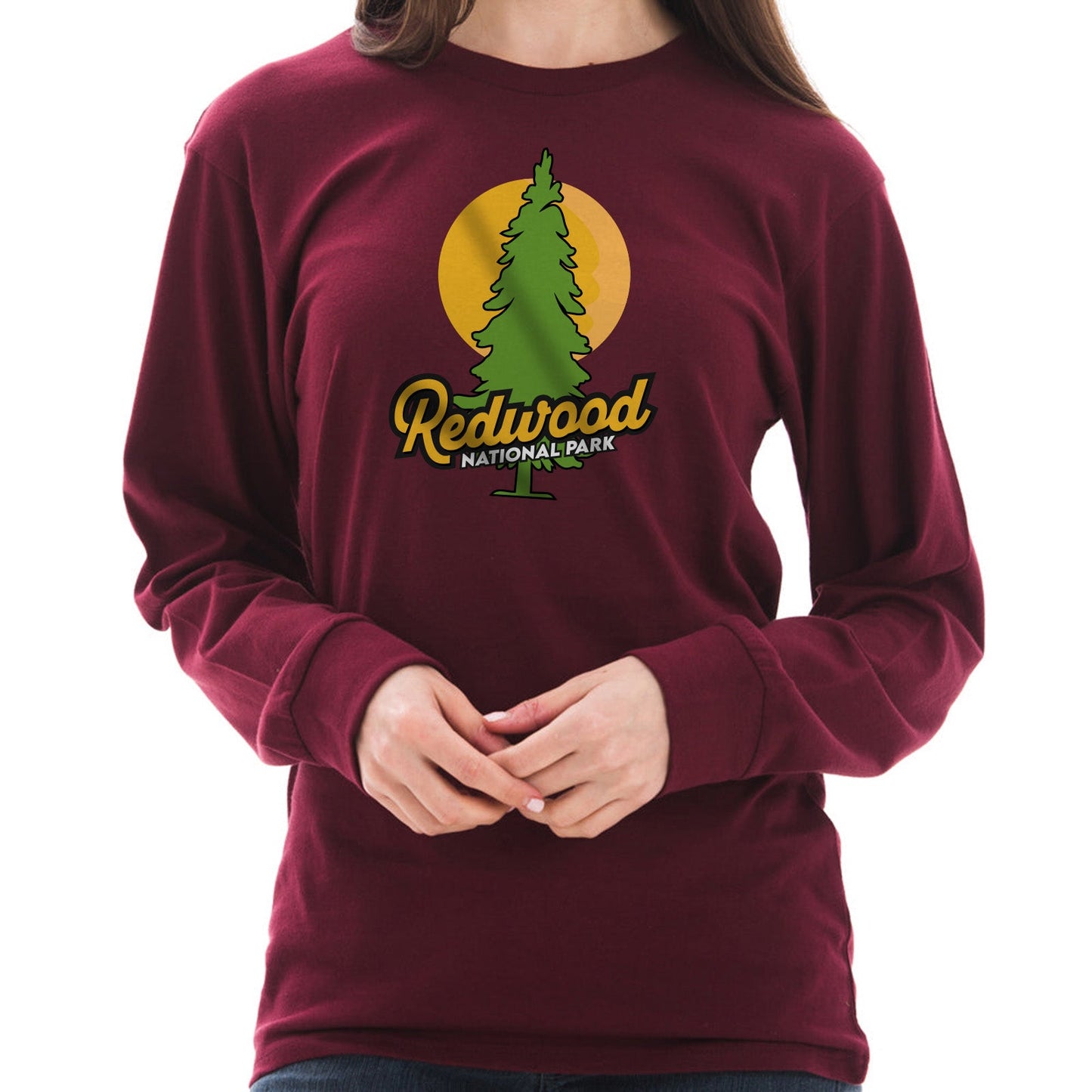 Redwood National Park Graphic Long Sleeve Crewneck Tee