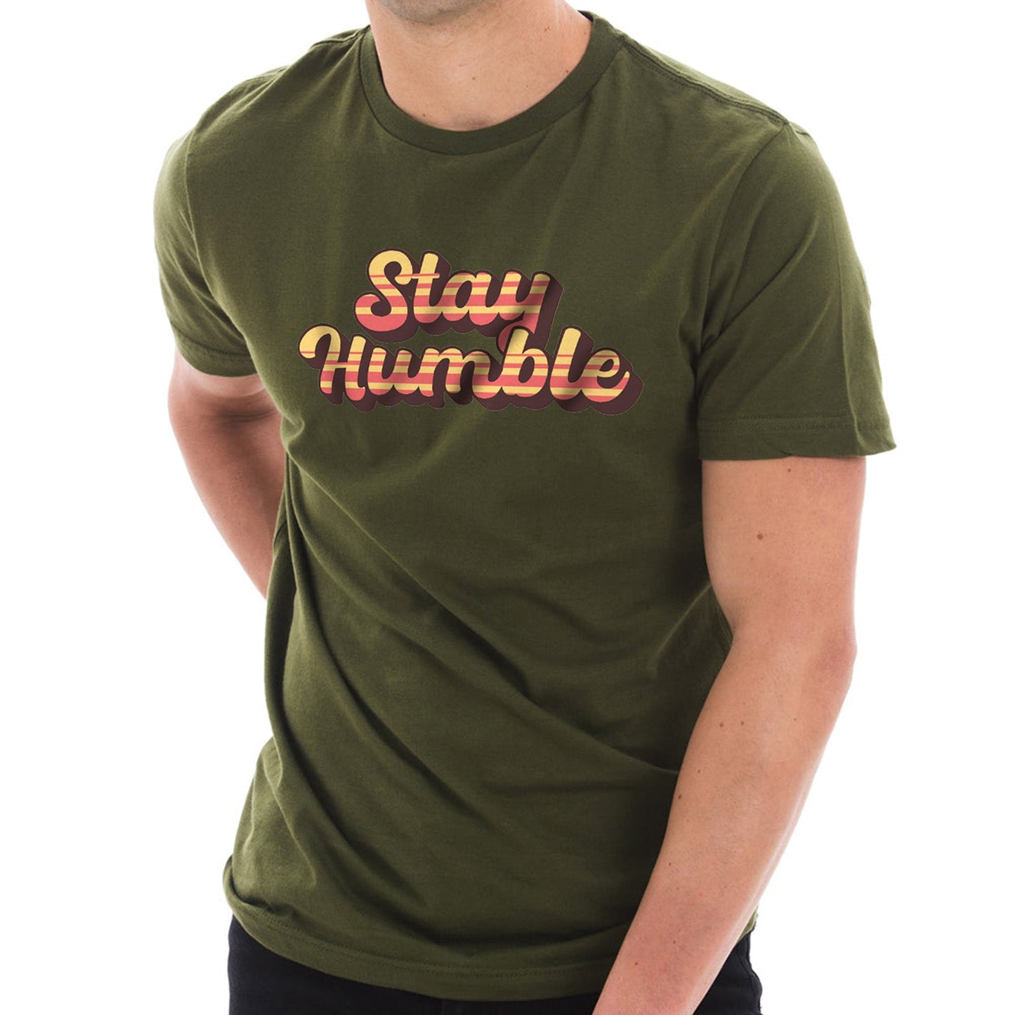 Stay Humble Graphic Design Ring Spun Combed Cotton Short Sleeve Deluxe Jersey T-Shirt