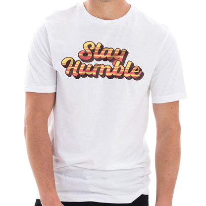 Stay Humble Graphic Design Ring Spun Combed Cotton Short Sleeve Deluxe Jersey T-Shirt