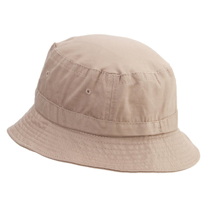 Ghost Text Embroidered Pigment Dyed Bucket Hat