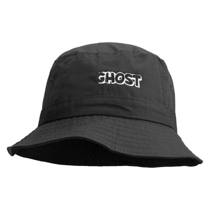 Ghost Text Embroidered Pigment Dyed Bucket Hat