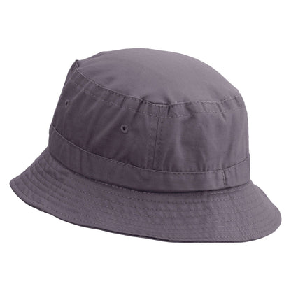 Ghost Text Embroidered Pigment Dyed Bucket Hat
