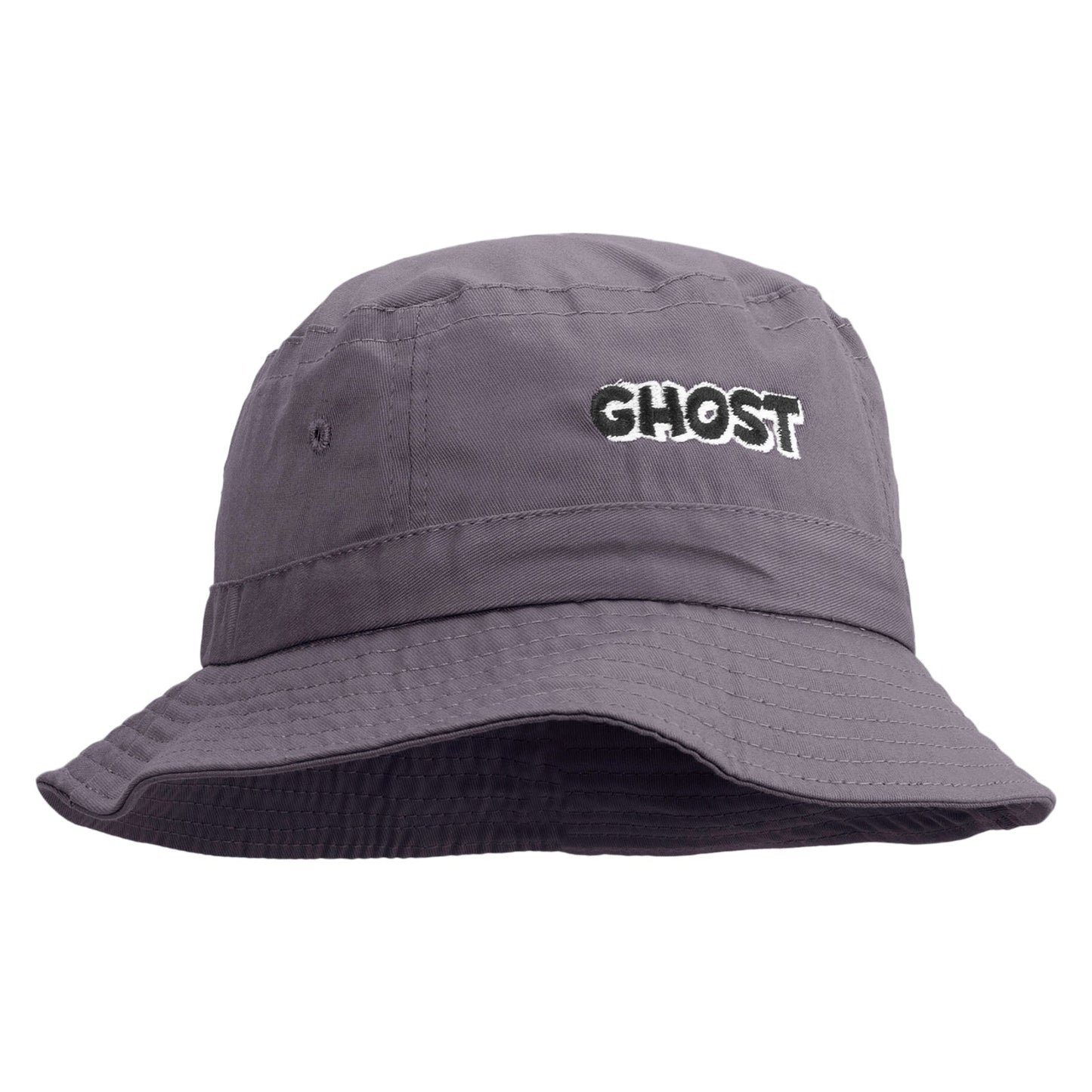Ghost Text Embroidered Pigment Dyed Bucket Hat