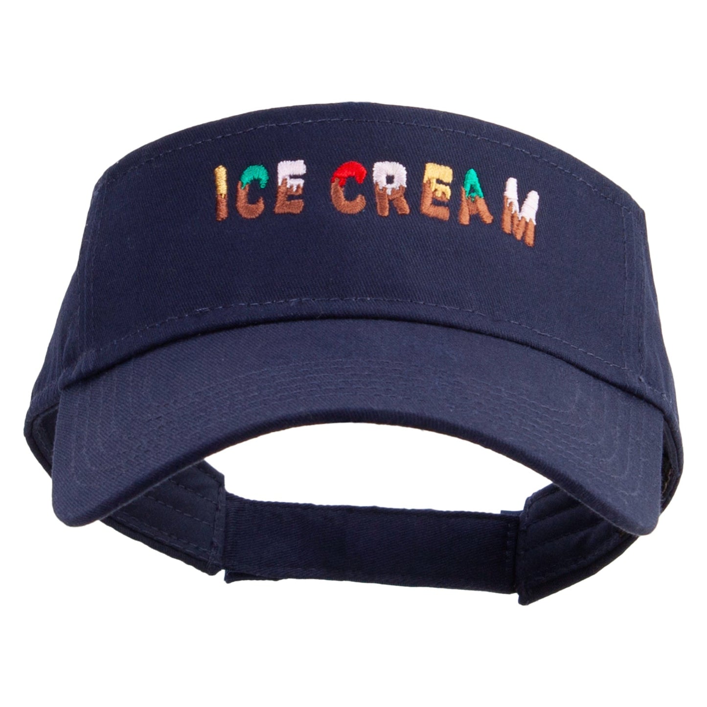 Ice Cream Embroidered Cotton Twill Sun Visor
