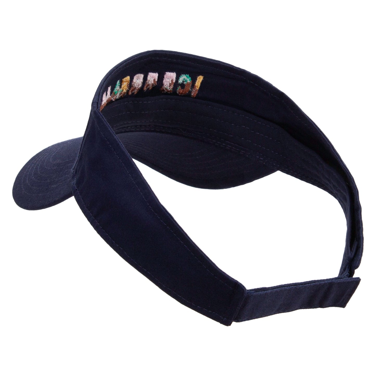 Ice Cream Embroidered Cotton Twill Sun Visor