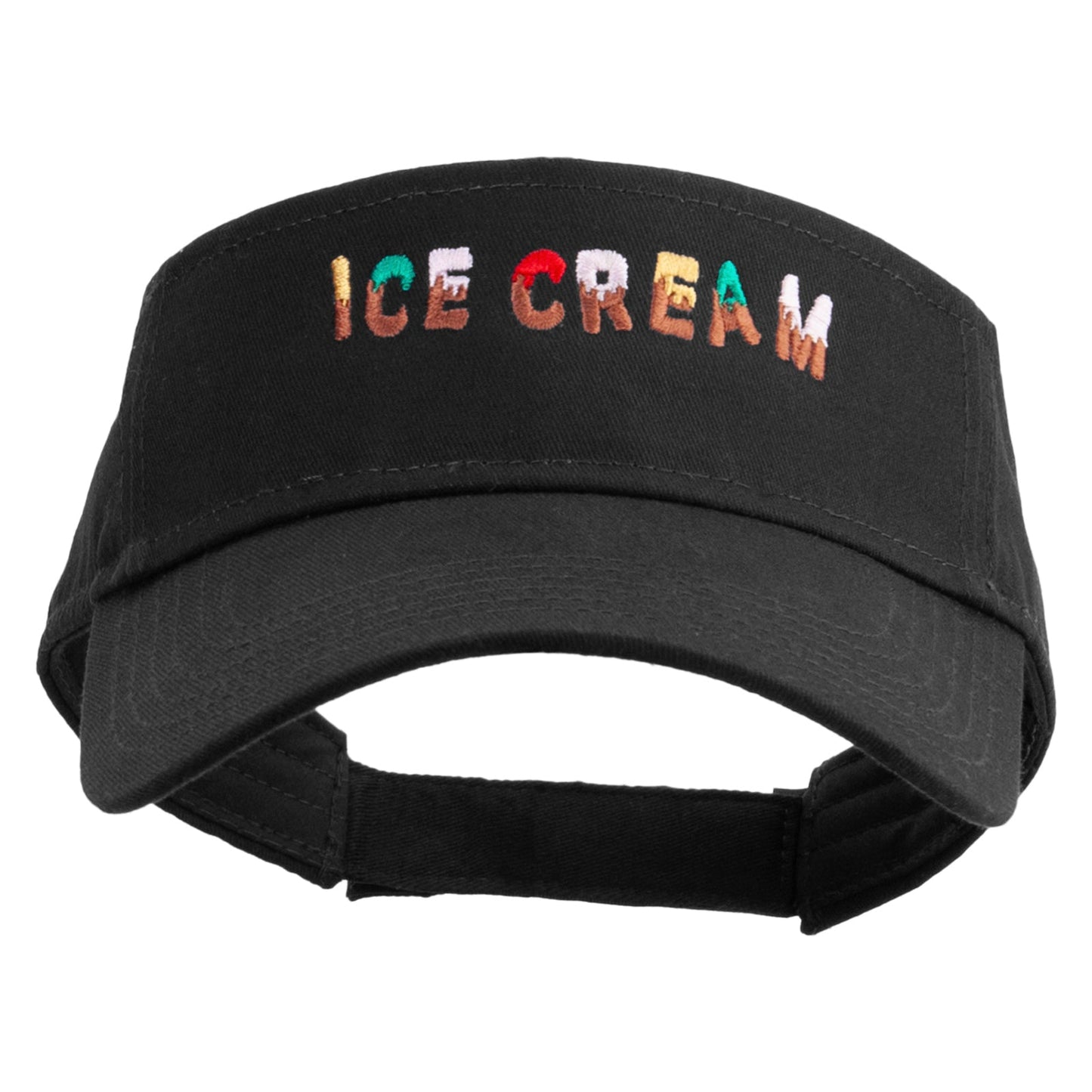 Ice Cream Embroidered Cotton Twill Sun Visor