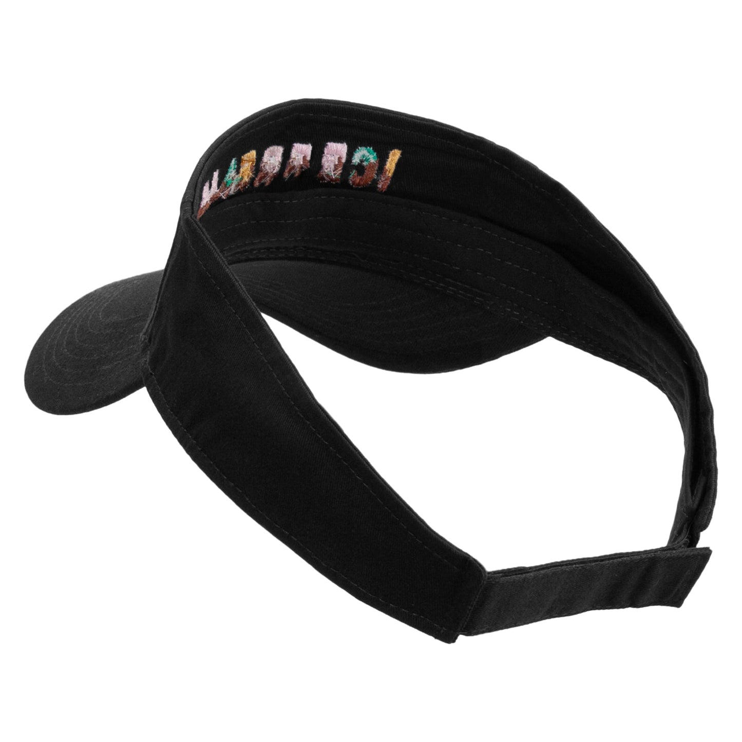 Ice Cream Embroidered Cotton Twill Sun Visor