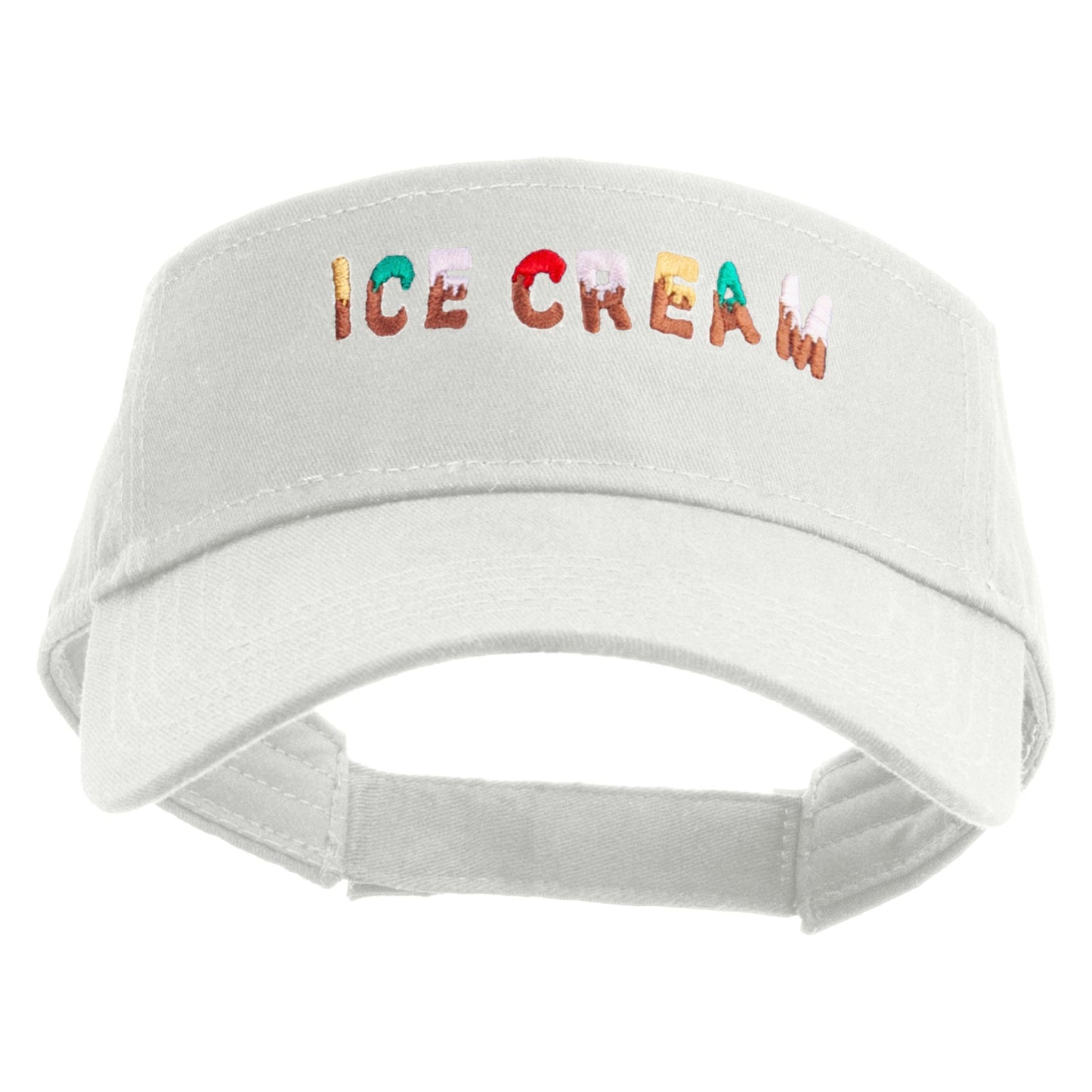 Ice Cream Embroidered Cotton Twill Sun Visor