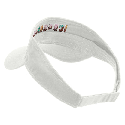Ice Cream Embroidered Cotton Twill Sun Visor