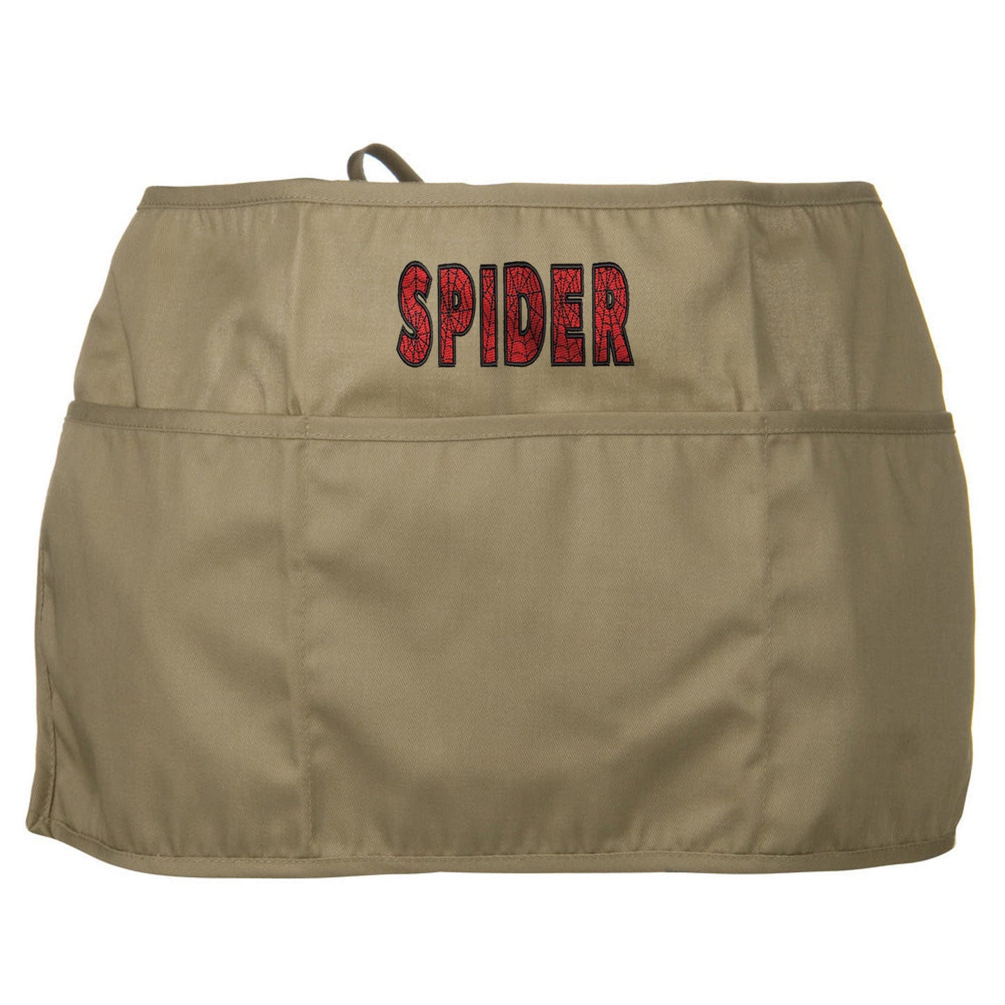 Spider Font Embroidered 3 Pockets Chef's Apron