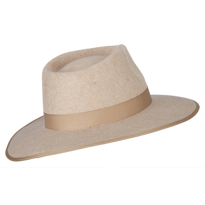 Women's Wool Felt Bow Ribbon Band Trim Avocado Fedora Hat