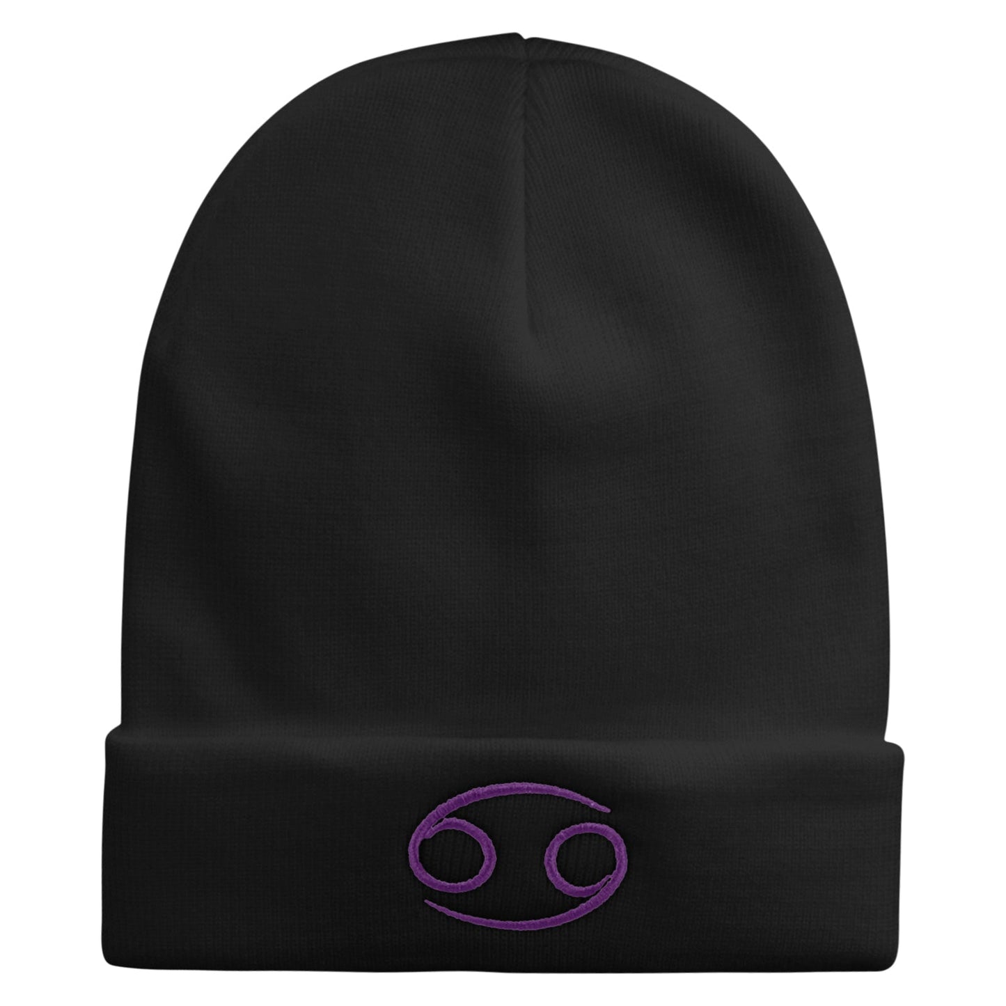 Cancer Astrology Embroidered 12 Inch Long Knitted Beanie