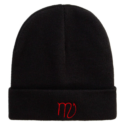 Scorpius Astrology Embroidered Big Size Acrylic Long Beanies