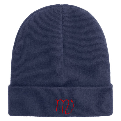 Scorpius Astrology Embroidered Big Size Acrylic Long Beanies