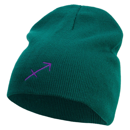 Sagittatius Astrology Embroidered 8 Inch Short Beanie