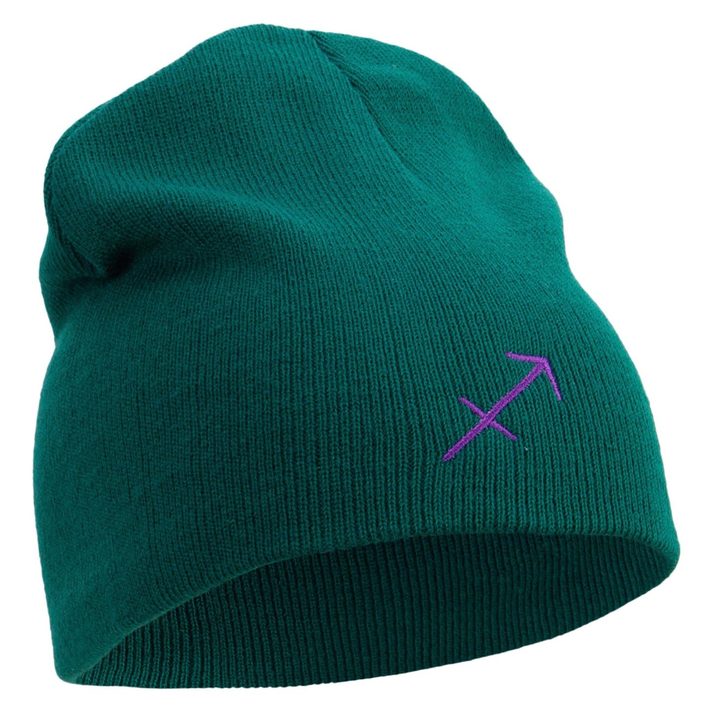 Sagittatius Astrology Embroidered 8 Inch Short Beanie