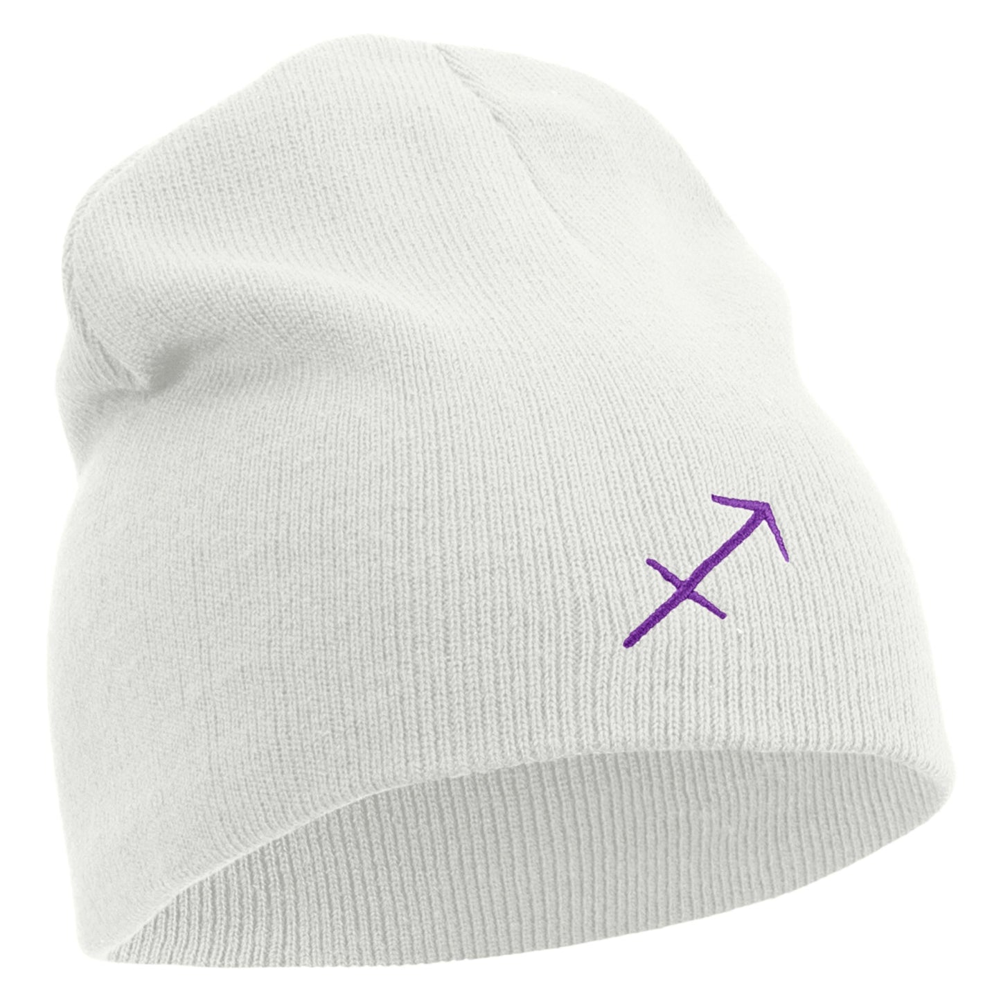 Sagittatius Astrology Embroidered 8 Inch Short Beanie