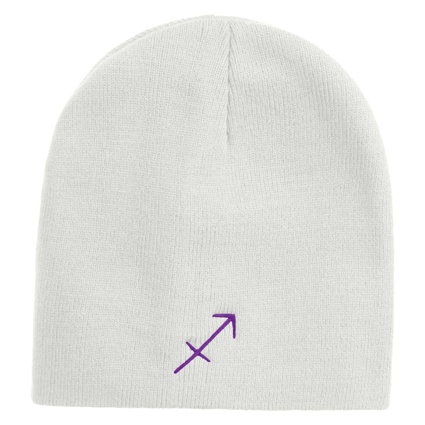 Sagittatius Astrology Embroidered 8 Inch Short Beanie