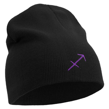 Sagittatius Astrology Embroidered 8 Inch Short Beanie