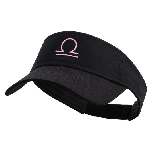 Libra Astrology Embroidered Cotton Twill Sun Visor
